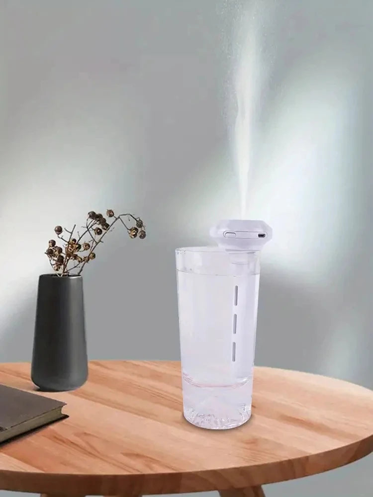 Super Quiet Portable Mist Humidifier For Office, Bedroom, Car, AndTravel - Adjustable Length, No Water Bottle Needed - Enhances