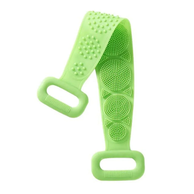 Indispensable brosse de douche en silicone exfoliante pour le corps et le dos, durable, écologique, hygiénique, avec double face massante. La livraison est offerte !