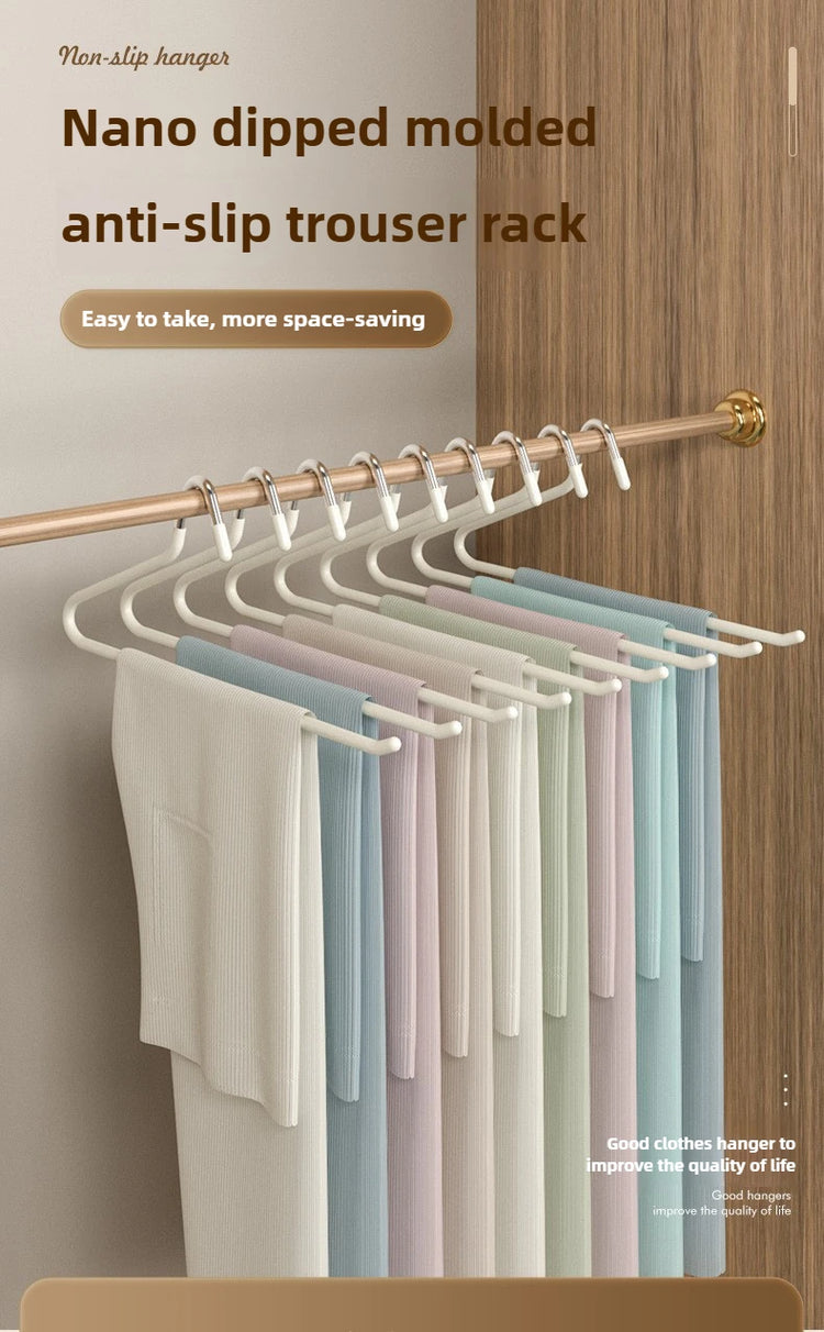 10pcs goose shaped plastic impregnated pants rack, super strong load-bearing, nano anti slip, suitable for both dry and wet use