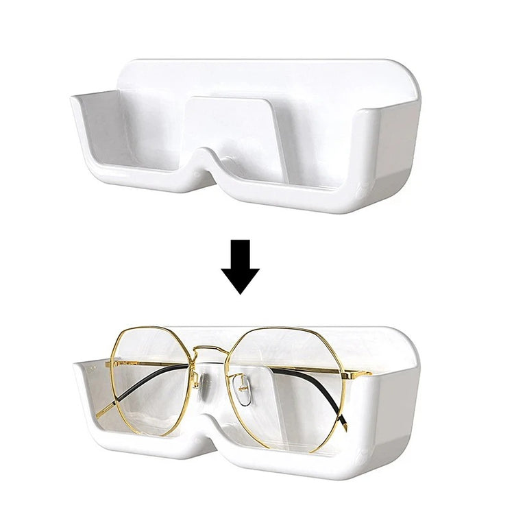 Support mural de rangement pour lunettes, organisateur pratique, idéal près du lit, du coin lecture, de l’ordinateur, dans la salle de bain ou la voiture,  installation facile avec autocollants sans trace. Livraison offerte !