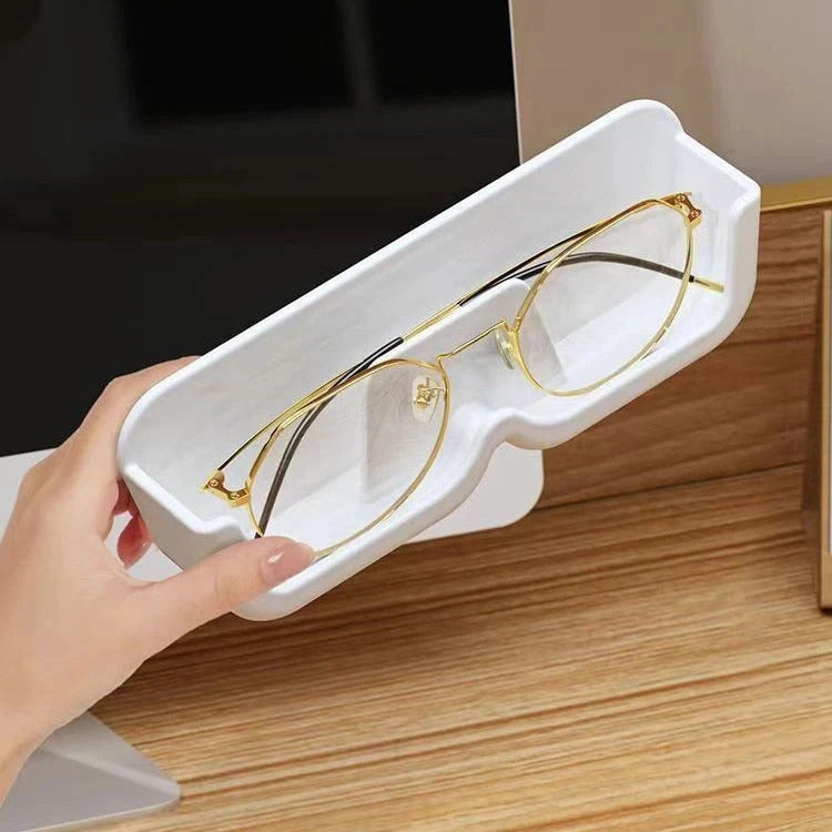 Support mural de rangement pour lunettes, organisateur pratique, idéal près du lit, du coin lecture, de l’ordinateur, dans la salle de bain ou la voiture,  installation facile avec autocollants sans trace. Livraison offerte !