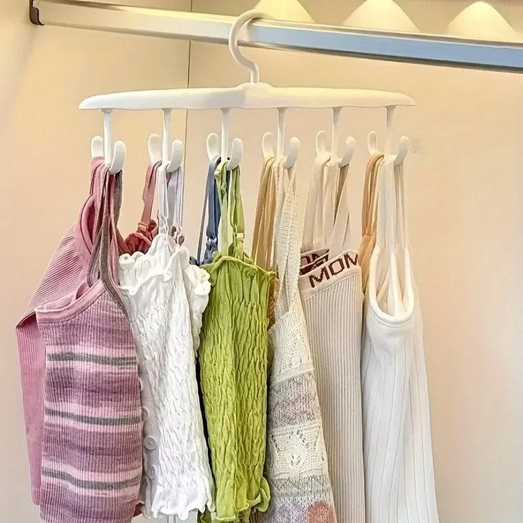 Cintre multifonctionnel rotatif à 12 crochets, organisateur gain de place pour bretelles, sous-vêtements, foulards et accessoires – support robuste 360° pour garde-robe ordonnée. Livraison offerte !