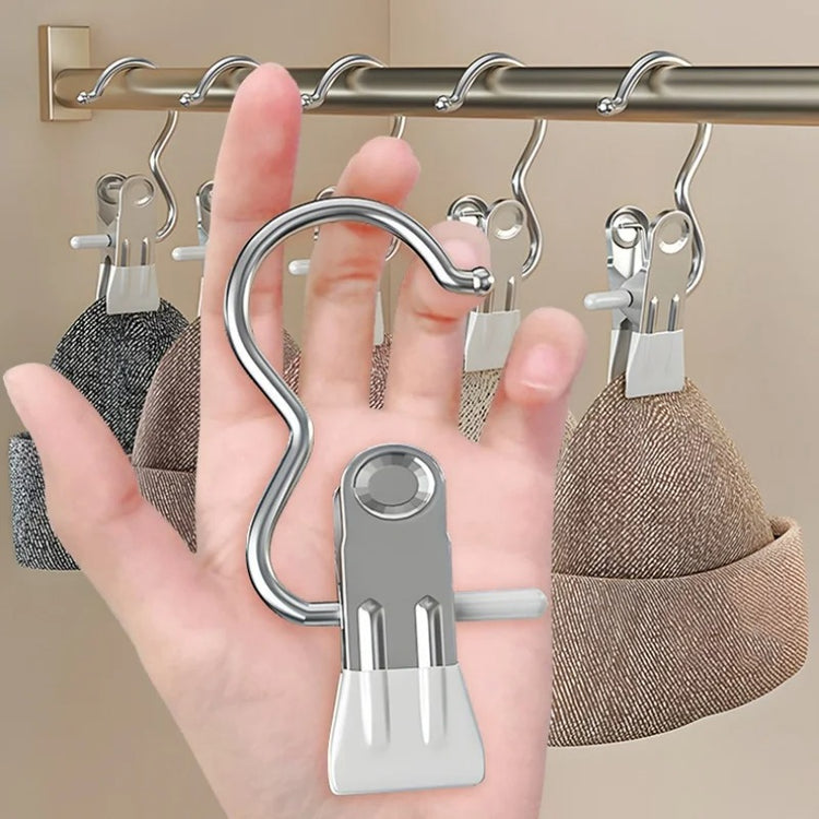 Clips à crochet métalliques multi-usage, lot de 10 pièces, forte puissance de serrage, robustes et antidérapants, ultra pratiques. Livraison offerte !