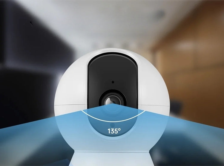 Caméra de surveillance WiFi 360° Ultra HD avec suivi intelligent et détection AI - audio bidirectionnel, sirène, et vision nocturne pour bébé/animaux