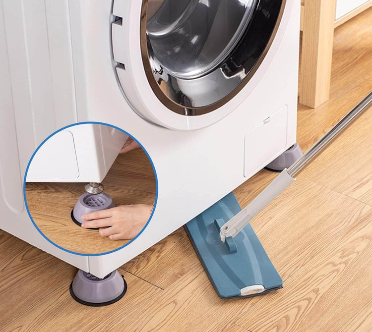 Pieds anti-vibration pour machine à laver, 4 pièces. Éliminent les déplacements et vibrations sonores des machines à laver. Peuvent également être utilisés sous les réfrigérateurs et sèche-linges. La livraison est offerte!