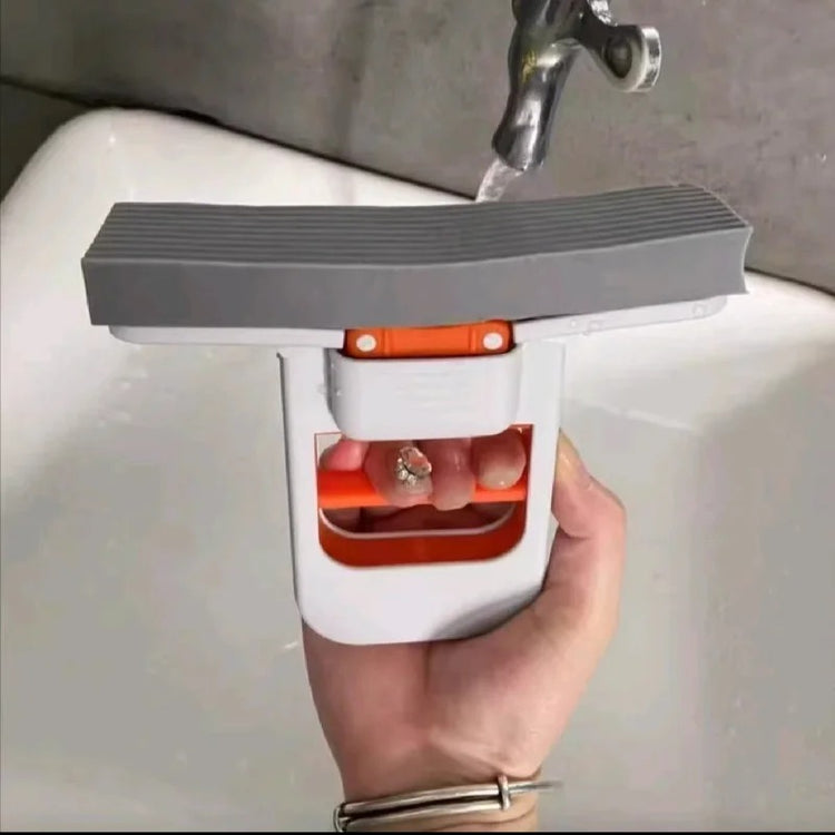 Mini serpillière à presser avec système push-pull, serpillière compacte à forte absorption, nettoyage mains libres, usage humide et sec pour tables, miroirs, fenêtres, comptoirs. Livraison offerte !