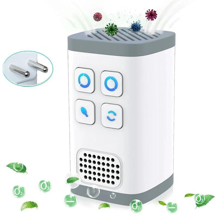 Ingénieux purificateur d'air avec générateur d'ozone et ioniseur pour la maison, ventilateur intégré, désodorisant pour cuisines, chambres, salles de bain et zone pour animaux, 4 modes, couvre une pièce. La livraison prioritaire est offerte !