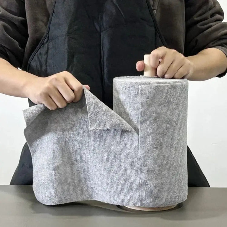 Rouleau de 20 grands chiffons de cuisine en microfibre réutilisables 25x25 cm, chiffons à vaisselle ultra absorbants, remplacent les essuie-tout jetables, épais, lavables et économiques. Livraison offerte !