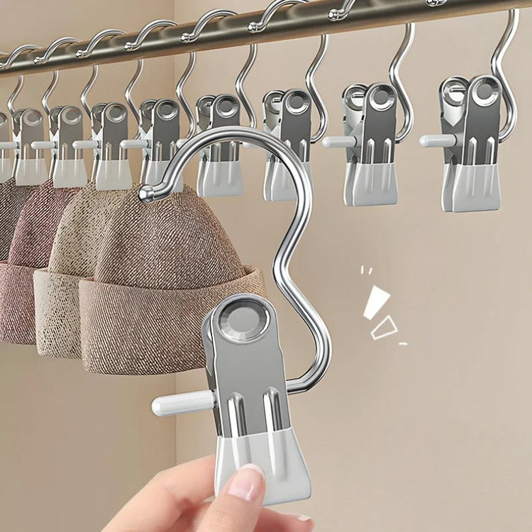 Clips à crochet métalliques multi-usage, lot de 10 pièces, forte puissance de serrage, robustes et antidérapants, ultra pratiques. Livraison offerte !