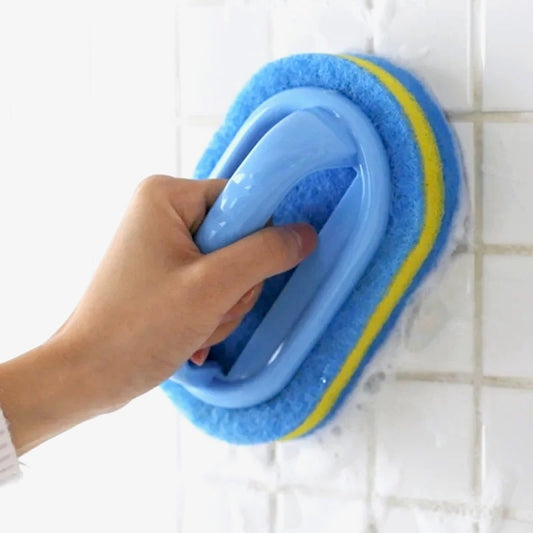 Brosse éponge magique avec poignée ergonomique, durable et réutilisable – Nettoyage sans effort de la baignoire, du carrelage et de la cuisine – Ne vous salissez plus les mains !  Livraison offerte!