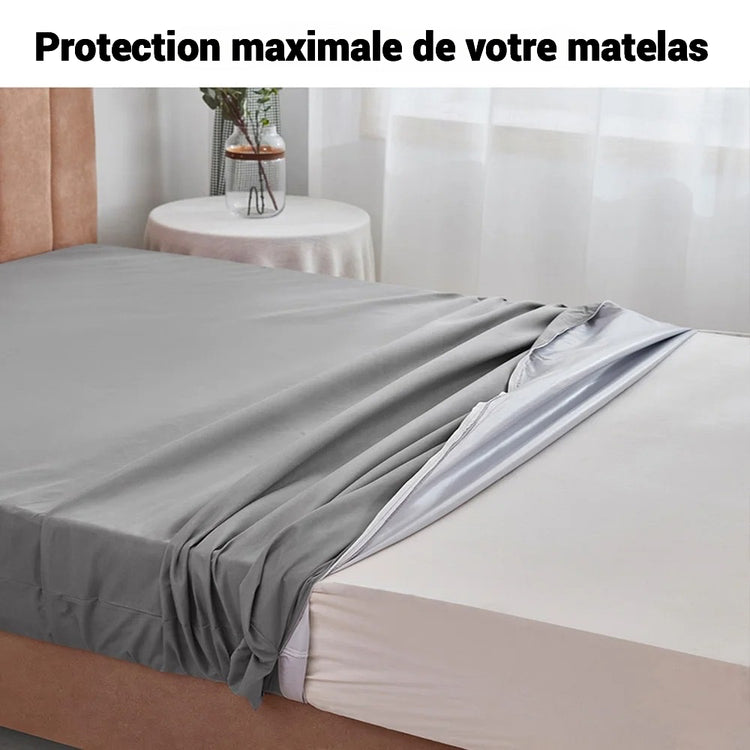 Protège-matelas complet à 6 côtés fermés avec fermeture éclair, 100% imperméable, respirant, antibactérien, anti-poussière, anti-acariens. Protège-matelas Premium. La livraison prioritaire est offerte !