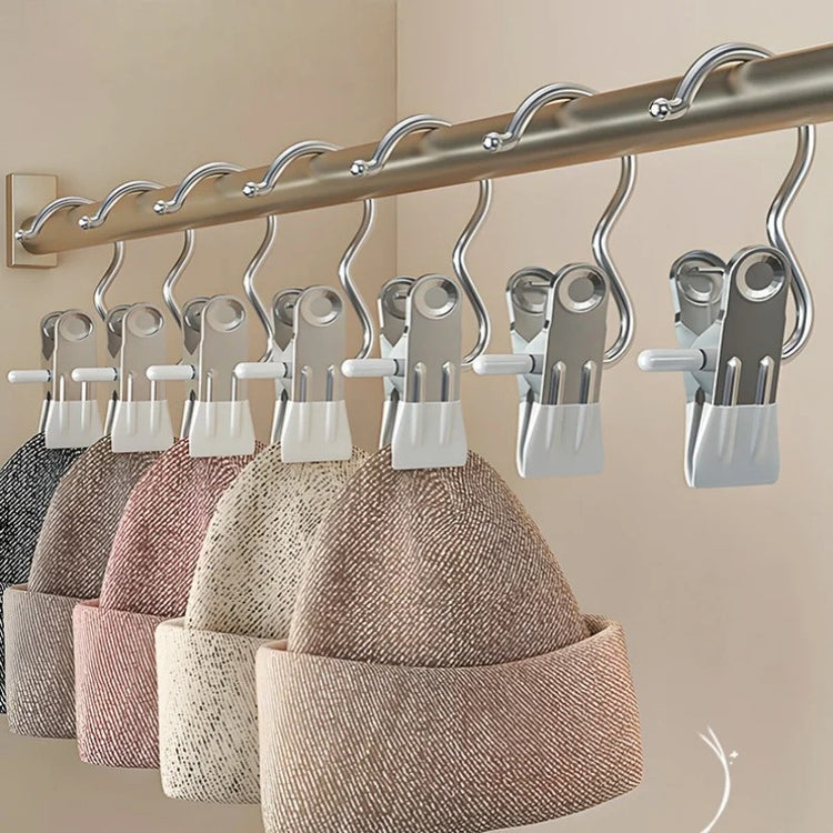 Clips à crochet métalliques multi-usage, lot de 10 pièces, forte puissance de serrage, robustes et antidérapants, ultra pratiques. Livraison offerte !