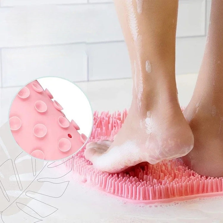 Tapis de massage exfoliant en silicone doux, brosse de lavage pour pieds et dos avec ventouses antidérapantes, nettoyage sans effort, utilisable sur tout le corps, durable et ergonomique. La livraison est offerte !