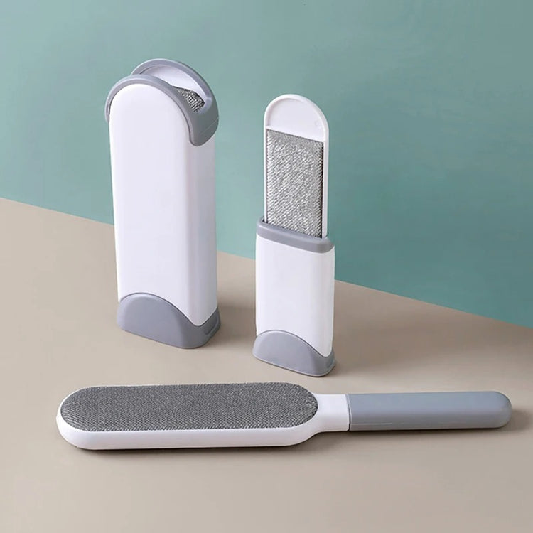 Fabuleuse brosse magique anti-poils, double-face, éliminateur de poils d'animaux, réutilisable. Socle ingénieux de nettoyage. Qualité Premium. La livraison est offerte!