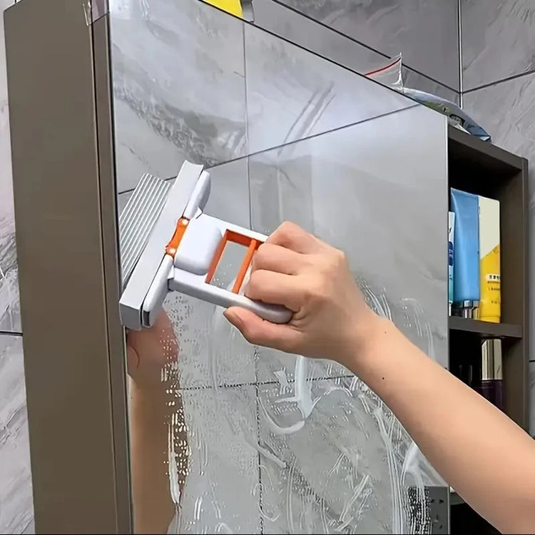 Mini serpillière à presser avec système push-pull, serpillière compacte à forte absorption, nettoyage mains libres, usage humide et sec pour tables, miroirs, fenêtres, comptoirs. Livraison offerte !