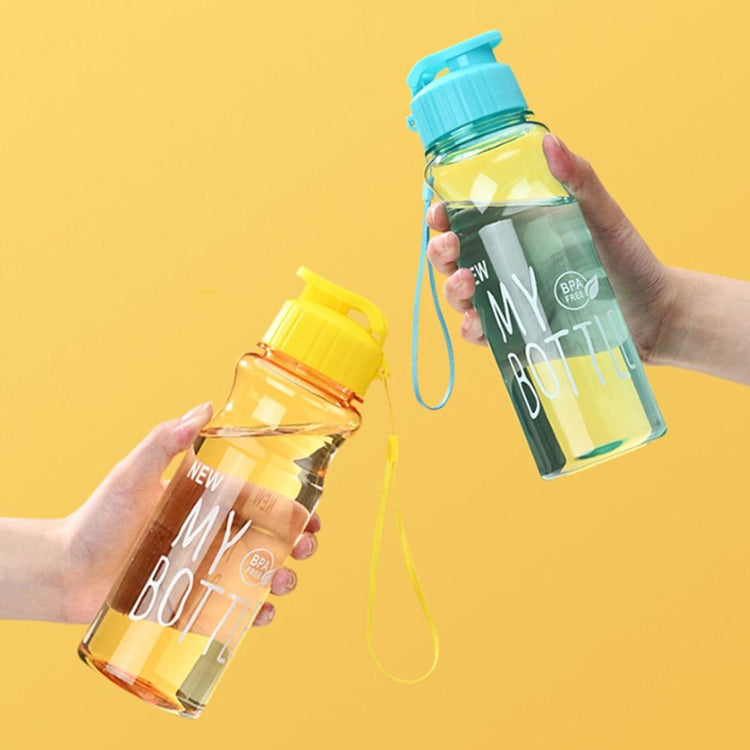 Jolie bouteille d'eau transparente - gourde sportive portable de 550 ml. La livraison prioritaire est offerte !