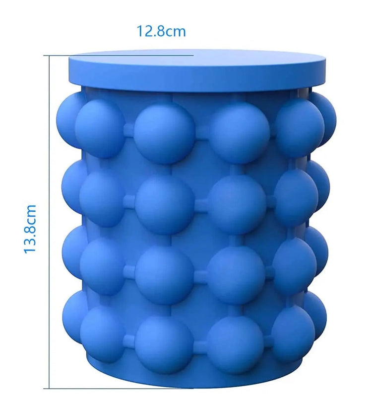 Ingénieux seau à glace et moule à glaçons en silicone avec couvercle. La livraison prioritaire est offerte !